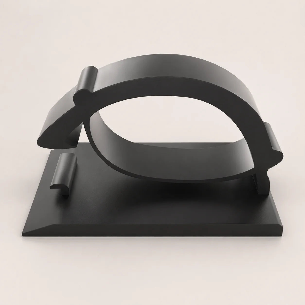 CableClips, Frontansicht, schwarzer Kunststoff