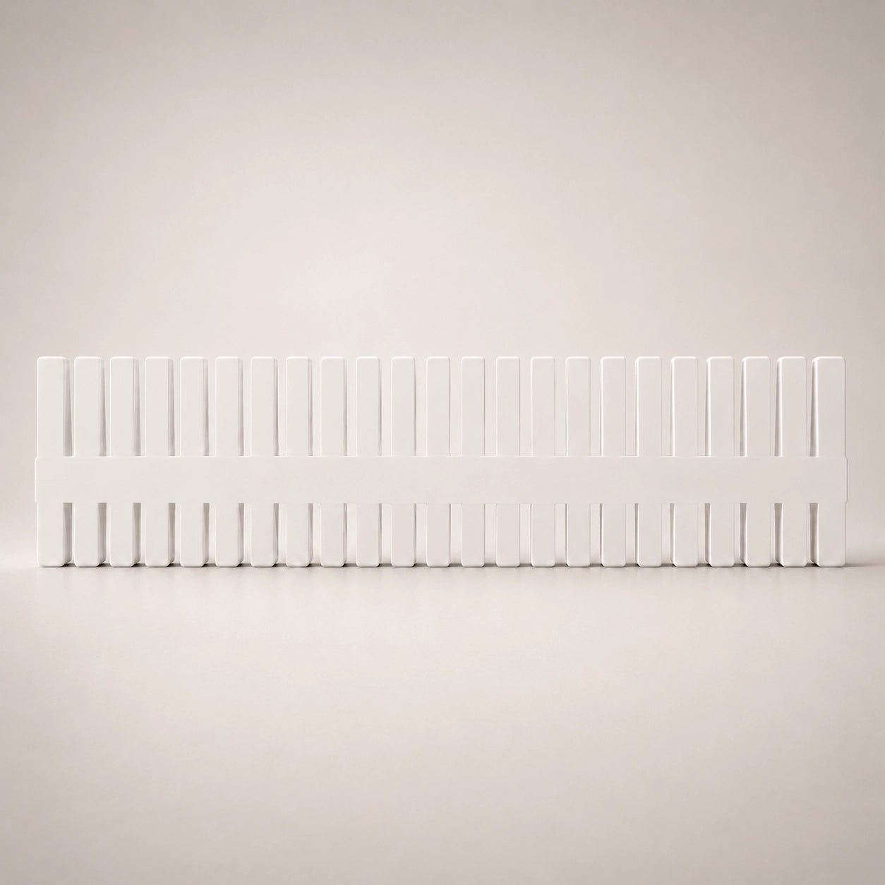 DrawerGrid Schubladenteiler, Frontansicht, weißer Kunststoff