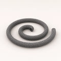 LineSleeve, Gesamtansicht in Spiralform, Schwarz, freigestelltes Produktbild
