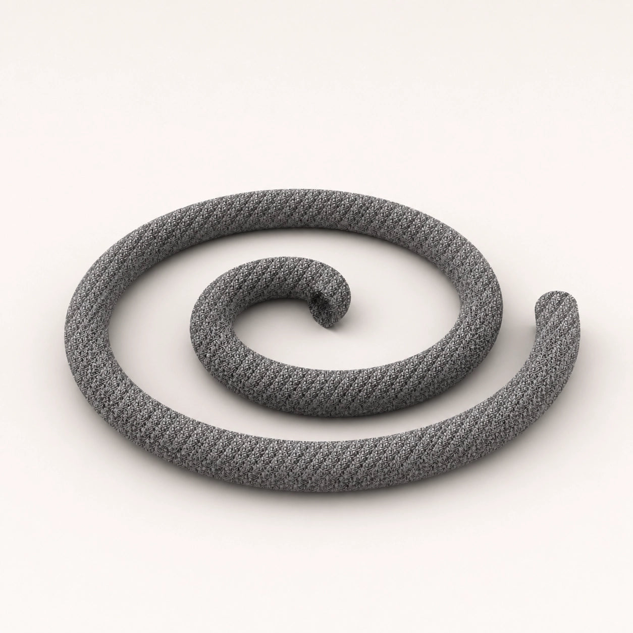 LineSleeve, Gesamtansicht in Spiralform, Schwarz, freigestelltes Produktbild