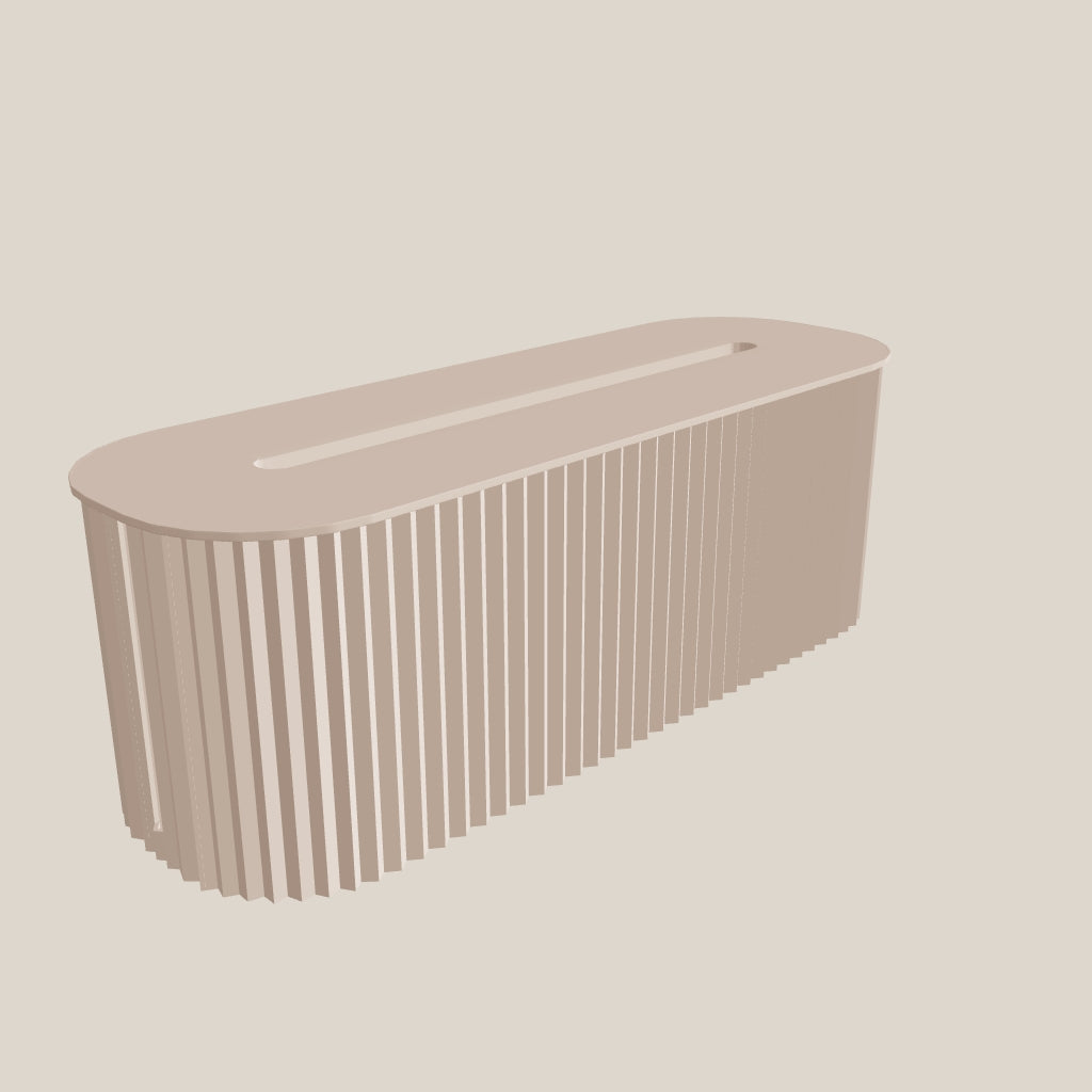 PowerVault Kabelbox, 3D-Modell, Beige-Grau